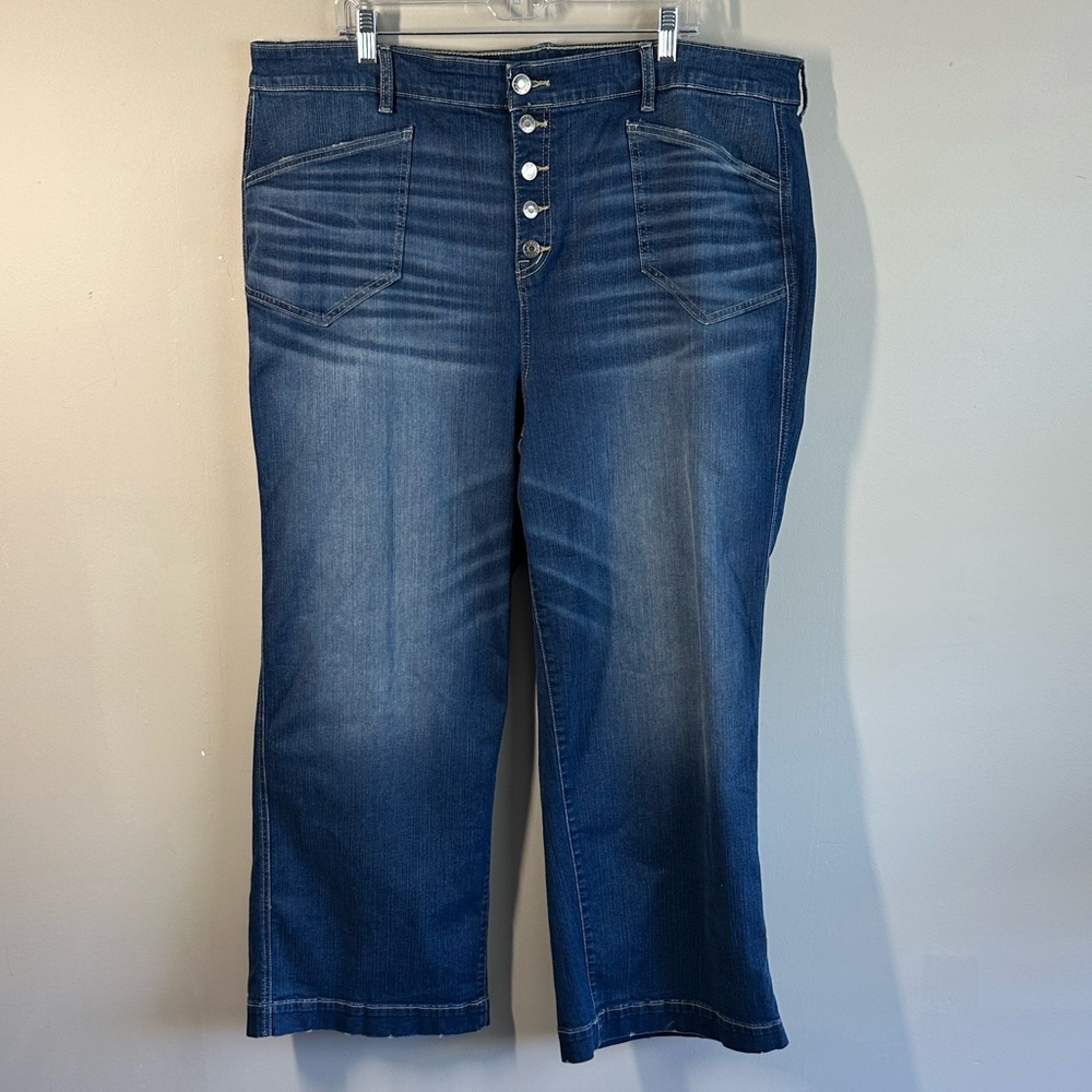 Torrid High Rise Wide Leg Vintage Stretch Jeans Size 22 - Picture 1 of 13
